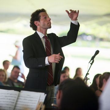 James Spinazzola directs the Cornell University Wind Symphony